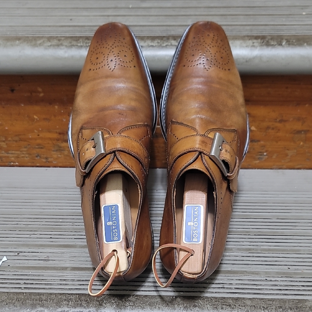 Mens Magnanni Brown Single Monk Size 7½ Made In Portugal